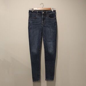 American Eagle Hi-Rise Jeggings (Super Super Stretch), Dark Wash